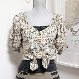 Floral Puff Sleeve Milkmaid Blouse 🪷 TWIK